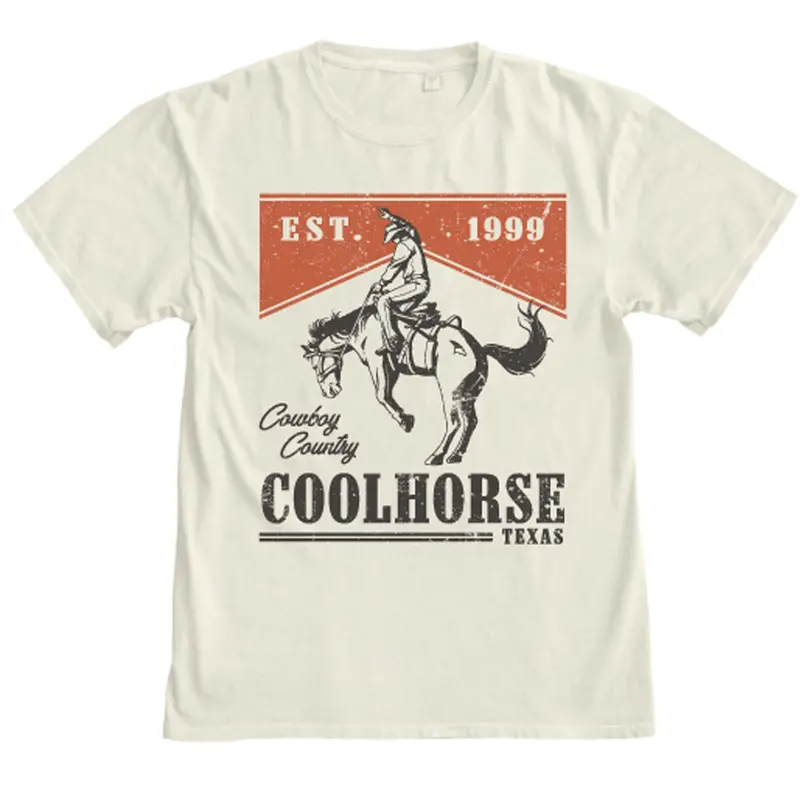 Coolhorse Ivory Rustic Bronc Short Sleeve T-Shirt 1