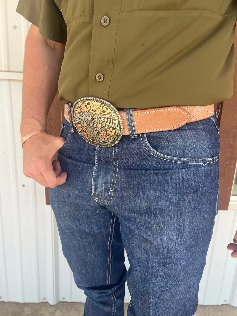 Coolhorse Leather 1 1/2" Gunslinger Roughout Belt- Pre-Made, Handmade In Amarillo, Tx 4