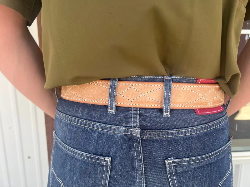Coolhorse Leather 1 1/2" Gunslinger Roughout Belt- Pre-Made, Handmade In Amarillo, Tx 5