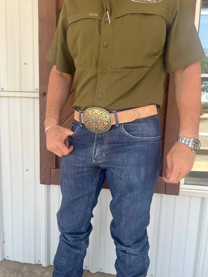 Coolhorse Leather 1 1/2" Roughout Belt- Pre-Made, Handmade In Amarillo, Tx 2