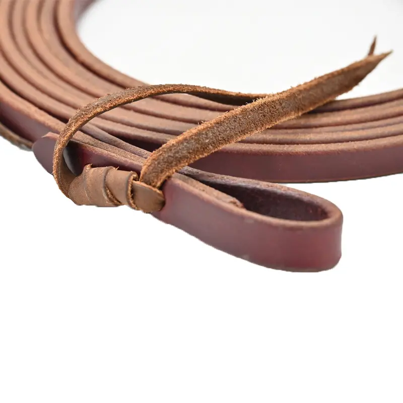 Coolhorse Leather 1/2" Latigo Leather Split Reins 7-8' Long, Handmade In Amarillo, Tx 2