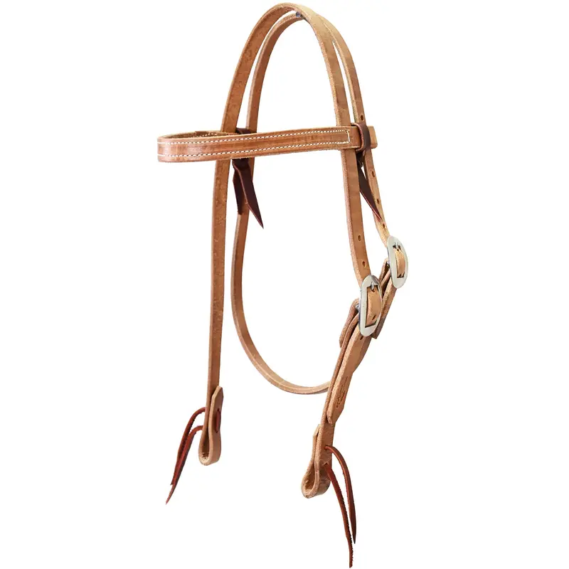 Coolhorse Leather 3/4" Harness Leather Browband Headstall 1