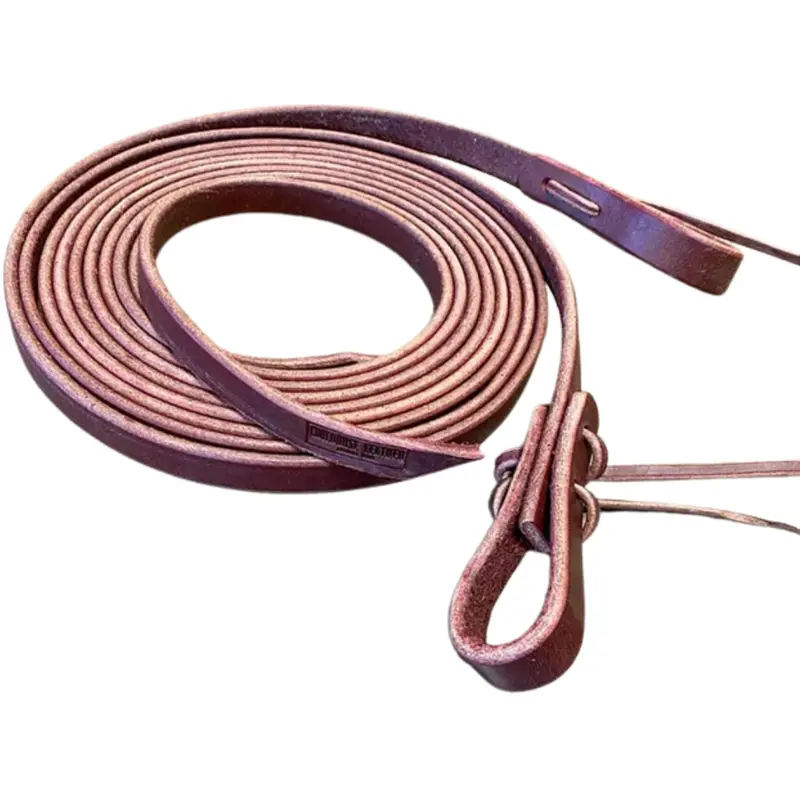 Coolhorse Leather 5/8" Latigo Leather Split Reins 8'- Handmade In Amarillo, Tx 1