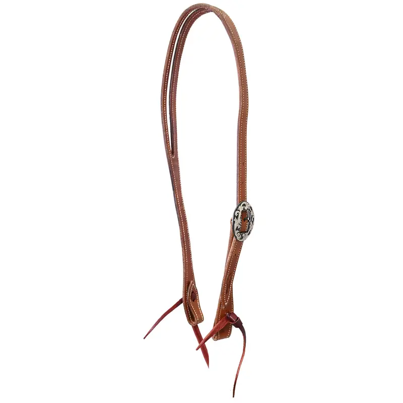 Coolhorse Leather Smoothout Slot Ear Headstall With Silver Sinclair Buckle 1