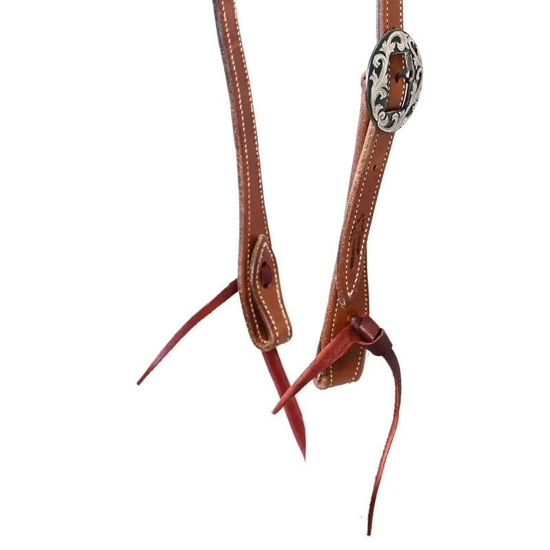Coolhorse Leather Smoothout Slot Ear Headstall With Silver Sinclair Buckle 2