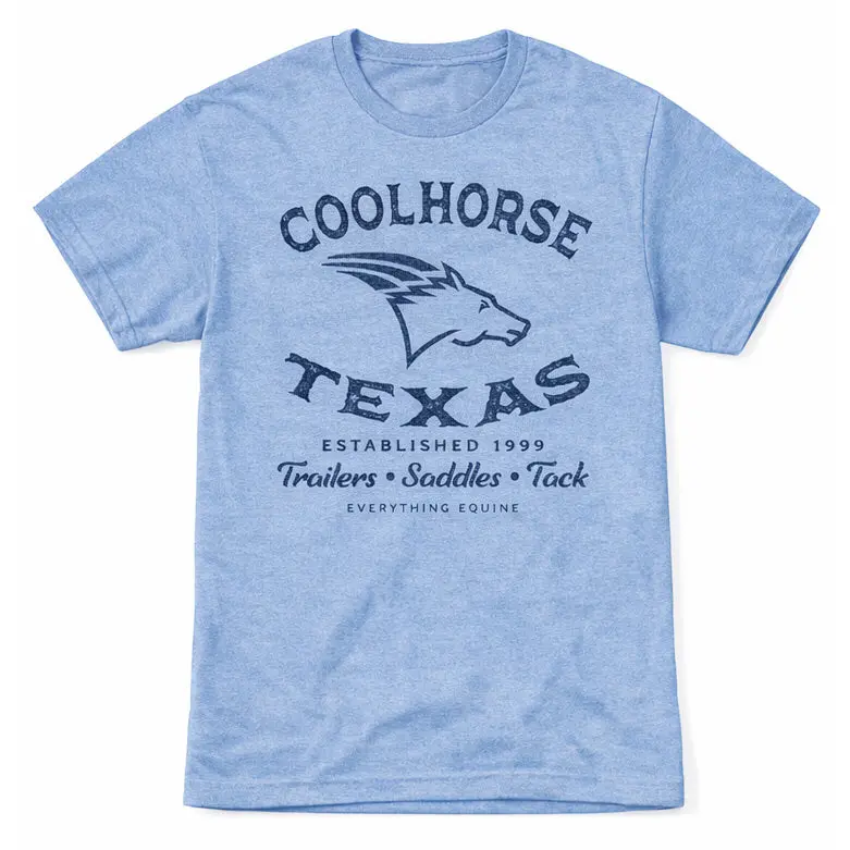 Coolhorse Light Blue Everything Equine Short Sleeve T-Shirt 1