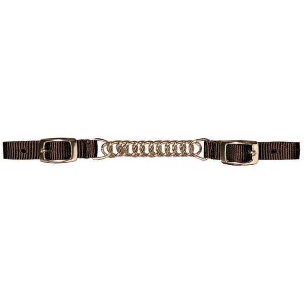 Coolhorse Nylon Flat Link Curb Chain- Brown 1