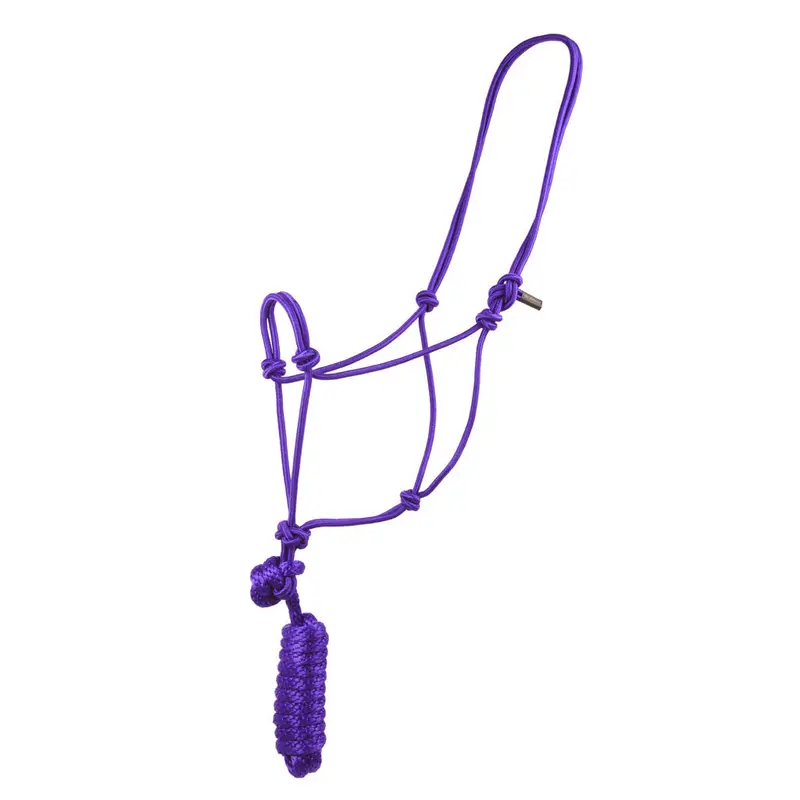 Coolhorse Purple Knotted Poly Rope Halter- 8' Lead 1