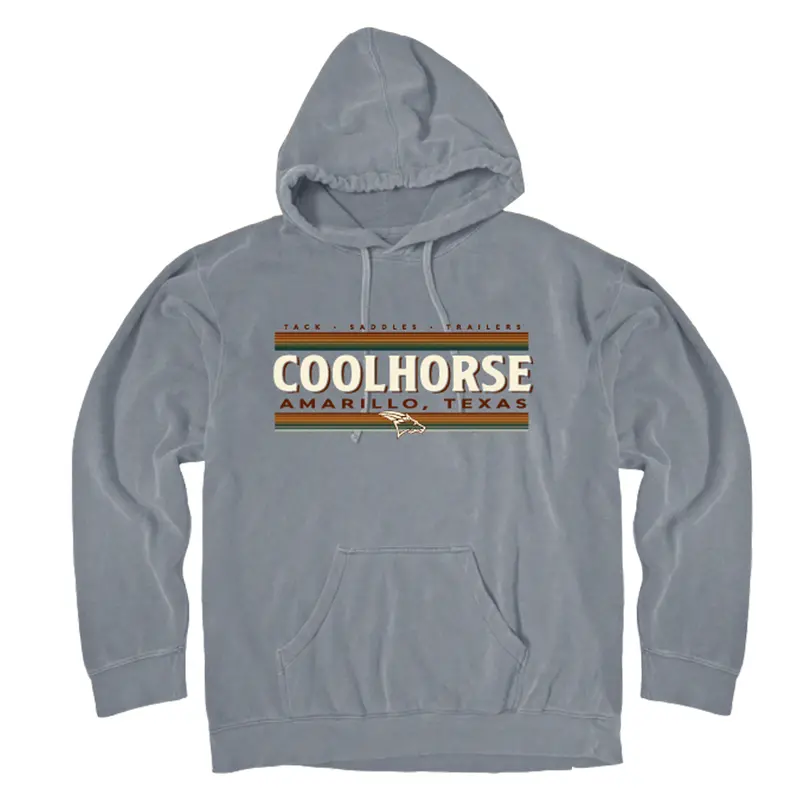 Coolhorse Steel Gray Stripe Logo Hoodie 1