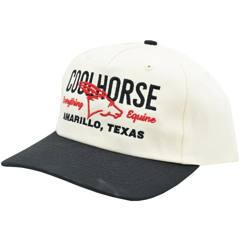 Coolhorse Structured Black And Cream Grandpa Snapback Cap 1