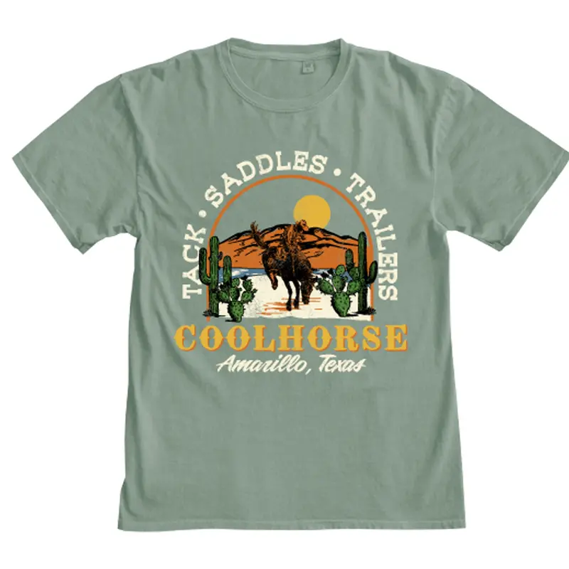 Coolhorse Unisex Sage Green Desert Bronc Short Sleeve T Shirt 1