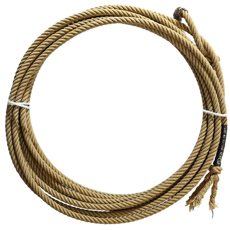 Cowboy Cordage 4- Strand Tan Uoza Black Label Calf Rope 1
