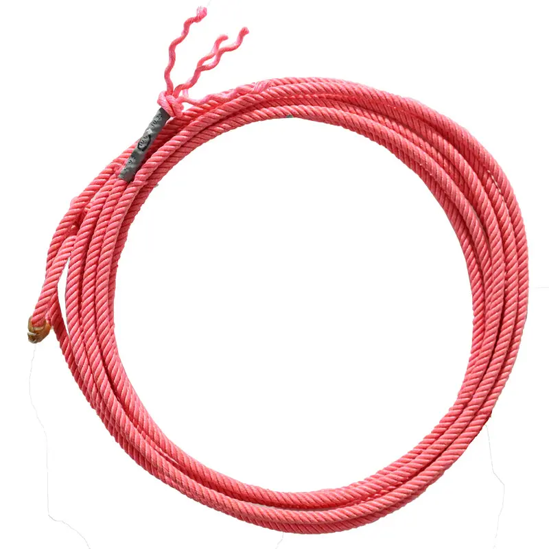 Cowboy Cordage Synco Chaos 4 Strand Treated Poly Calf Rope- Pink 1