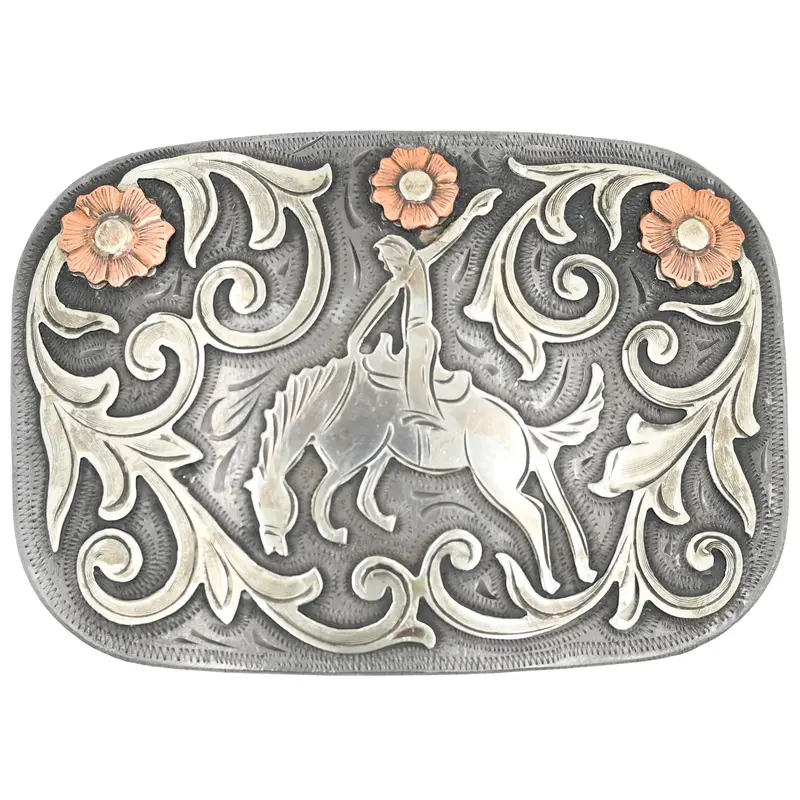 Cowperson Tack 1 1/2" Bronc Single Piece Belt Buckle 1