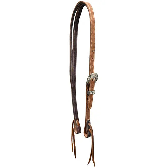 Cowperson Tack 3/4" Roughout Split Ear Headstall With Engraved Buckle 1