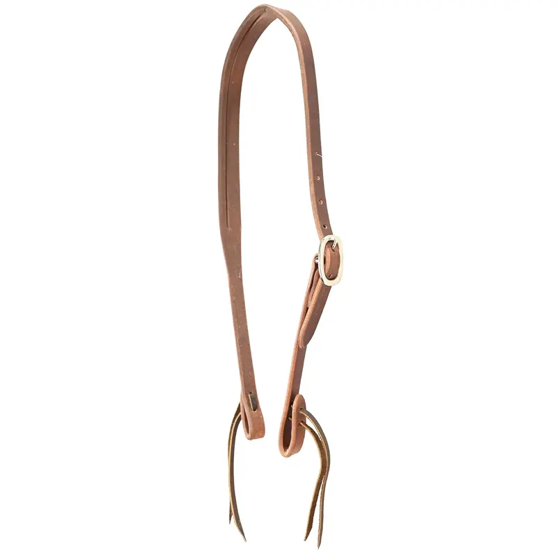 Cowperson Tack 3/4" Slit Ear Headstall With Chrome Buckle 1