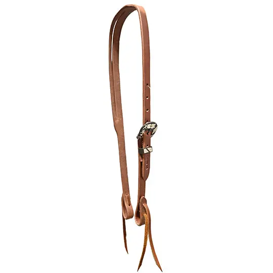 Cowperson Tack 3/4" Split Ear Headstall With Brown Floral Buckle 1