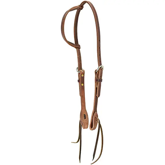 Cowperson Tack Cowboy Slip Ear Headstall With Stainless Hardware 1