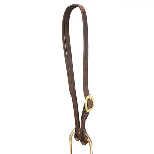 Cowperson Tack Hot Oil 3/4" Split Ear Headstall With Brass Cart Buckle 1