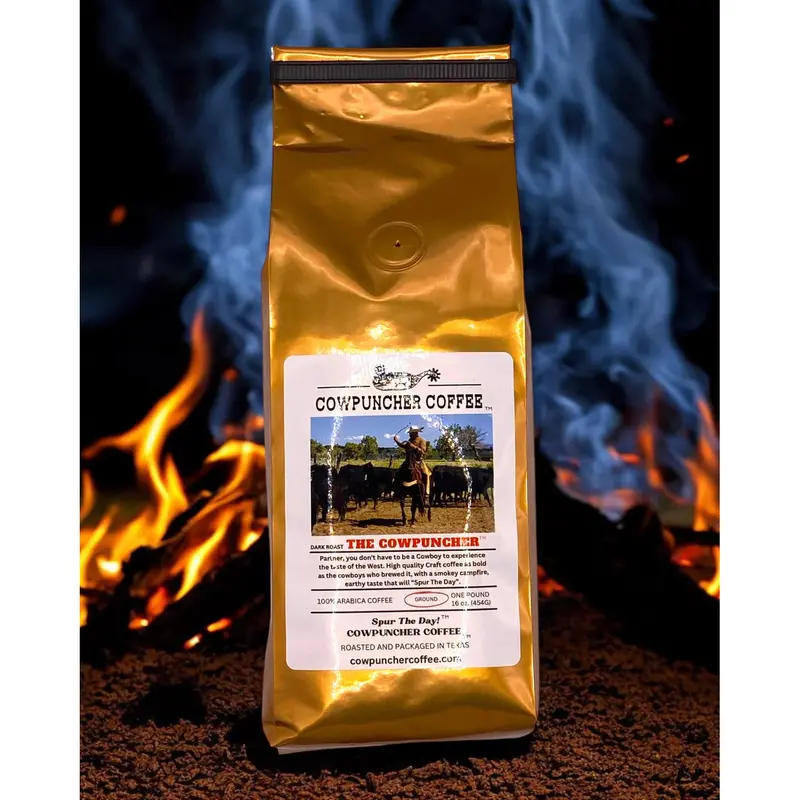 Cowpuncher Coffee Cowpuncher Brew Dark Roast Coffee Grounds- 1Lb 1