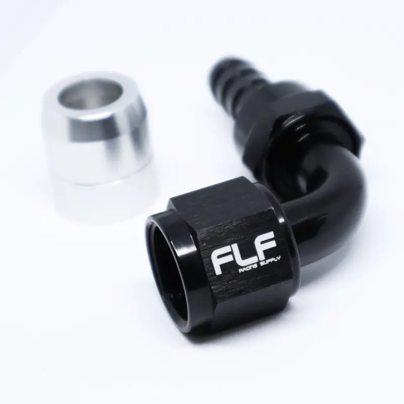 Crimp-On Swivel Hose End – 90 Degree An 1