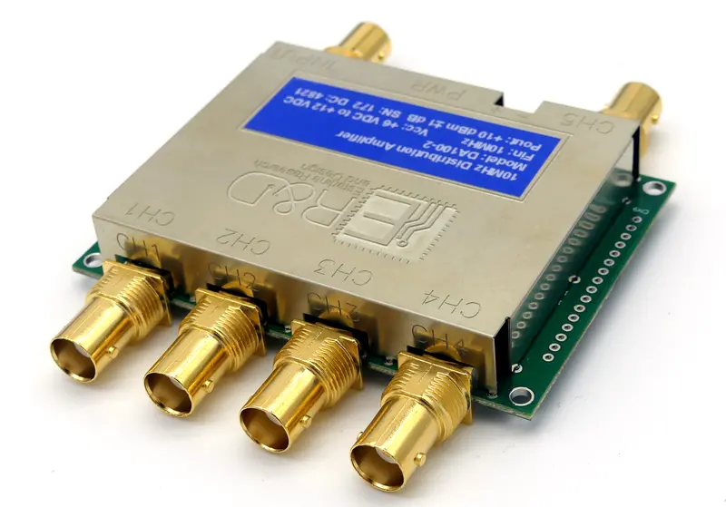 Da100-1 Low Noise 5-Channel 10Mhz Distribution Amp. W/ Bnc Connectors 1