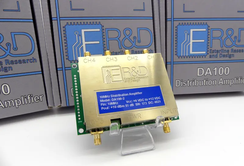 Da100-2 Low Noise 5 Channel 10 Mhz Distribution Amp. W/ Sma Connectors 3