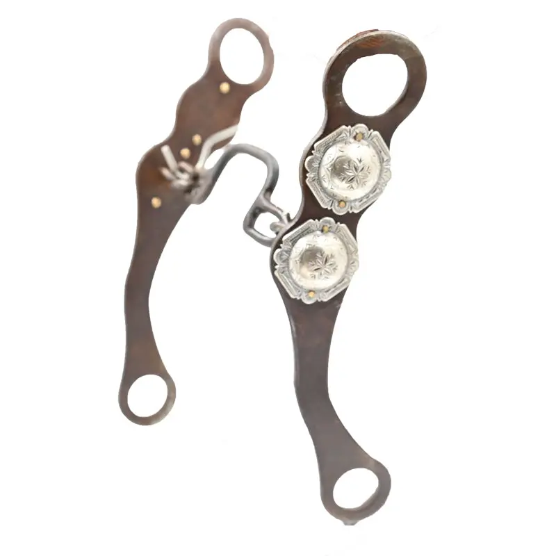 Dale Myers 9.5" Square Ported Chain Bit With Circle Conchos 1