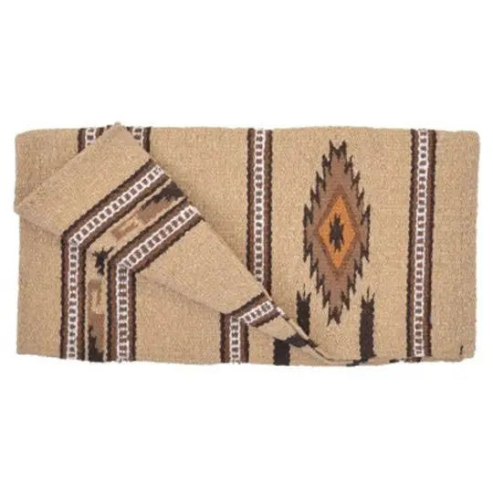 Diamond R Double Weave Cream Navajo Blanket 1