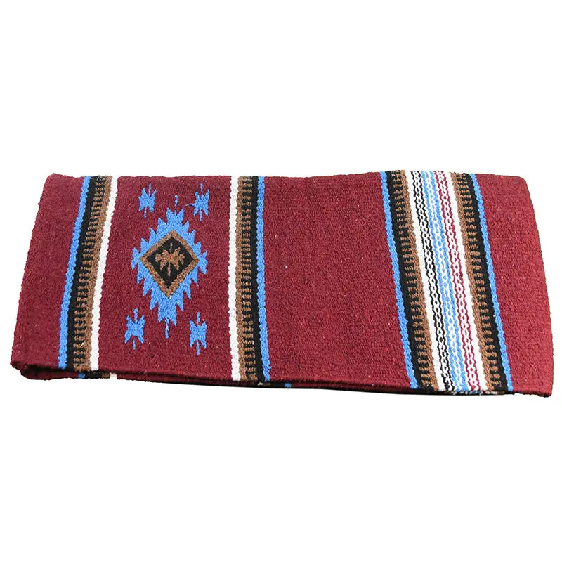 Diamond R Single Weave Red Navajo Saddle Blanket 1