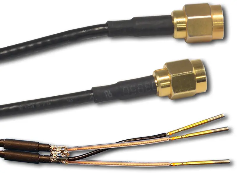 Dual Cable Assembly, 2 X Rg-174 50 Ω Coax With Sma Plugs And M39029/56-348 Sockets, Length In Ft. 1