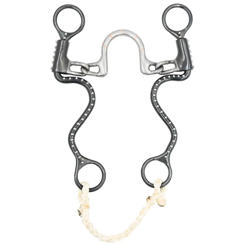 Dutton Bits Medium Ported Chain Cavalry Bit With Dotted Shanks 2