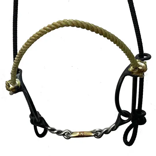 Dutton Bits Twisted Dog Bone Draw Gag Bit With Noseband 2