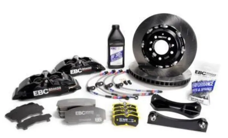 Ebc Racing 93-02 Toyota Supra 3.0Tt Black Apollo-6 Calipers 355Mm Rotors Front Big Brake Kit 1