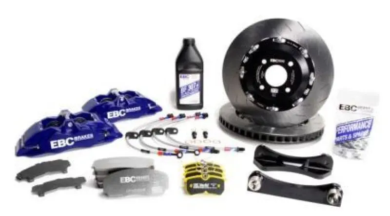Ebc Racing 93-02 Toyota Supra 3.0Tt Blue Apollo-4 Calipers 330Mm Rotors Front Big Brake Kit 1