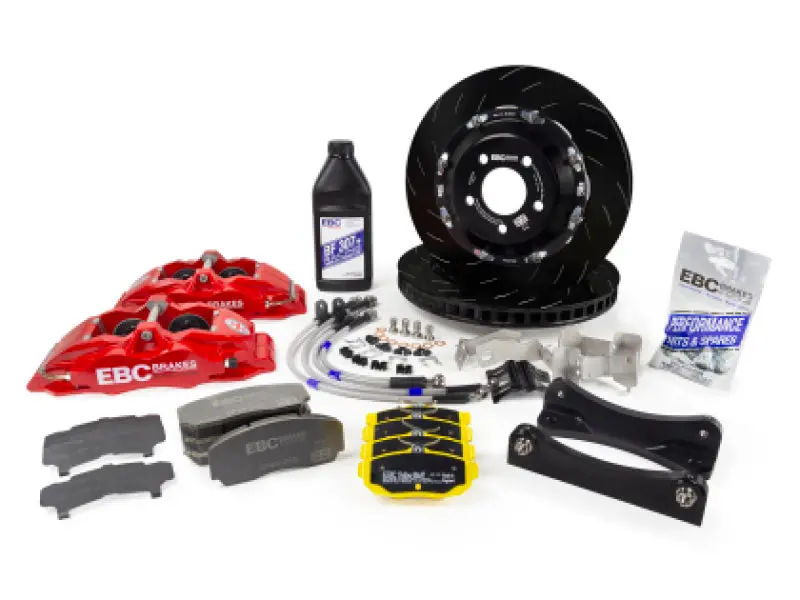 Ebc Racing 93-02 Toyota Supra 3.0Tt Red Apollo-6 Calipers 355Mm Rotors Front Big Brake Kit 1