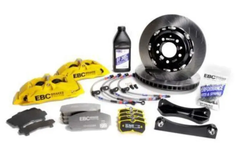 Ebc Racing 93-02 Toyota Supra 3.0Tt Yellow Apollo-4 Calipers 330Mm Rotors Front Big Brake Kit 1