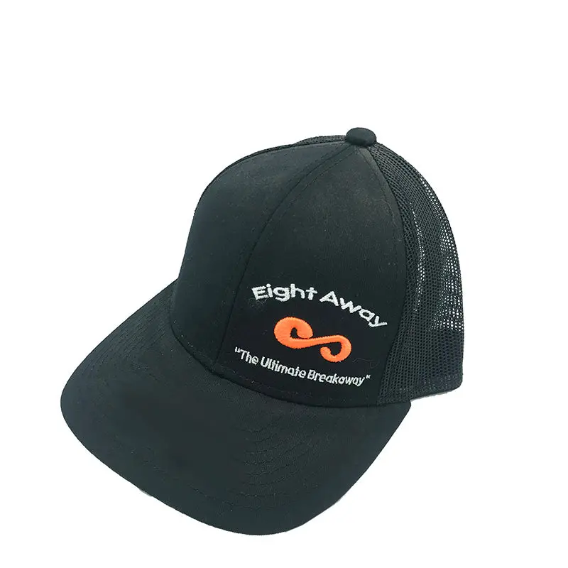 Eight Away Black Cap With Black Mesh 1