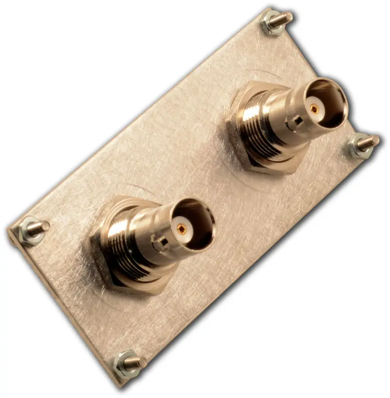 End Plate, With 2 Bnc Bulkhead Adapters And Mounting Hardware 2