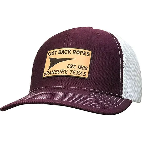 Fast Back Ropes Maroon With White Mesh Cap 1