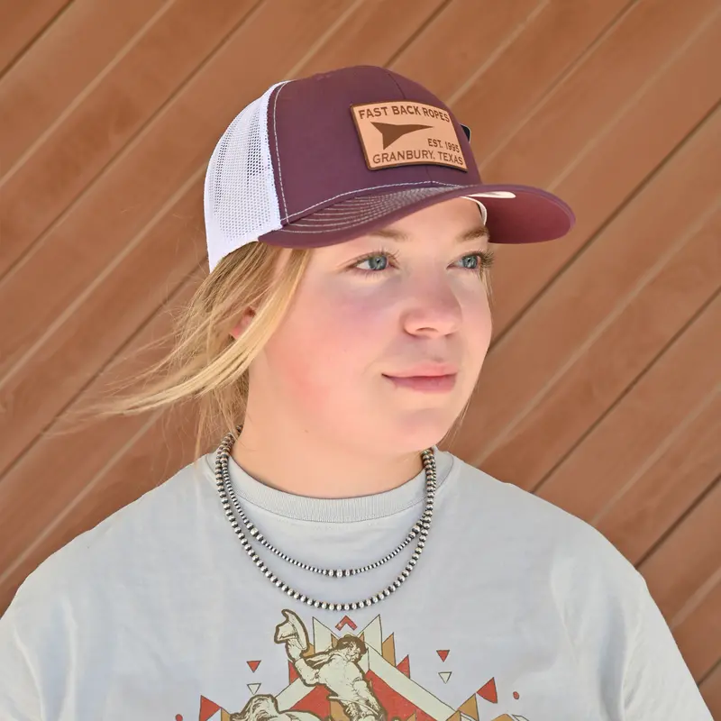 Fast Back Ropes Maroon With White Mesh Cap 2
