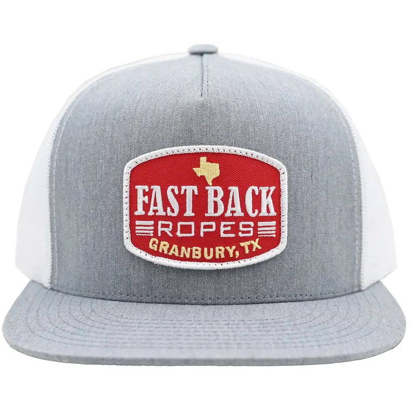 Fastback Ropes Heather Grey And White Mesh Cap 2