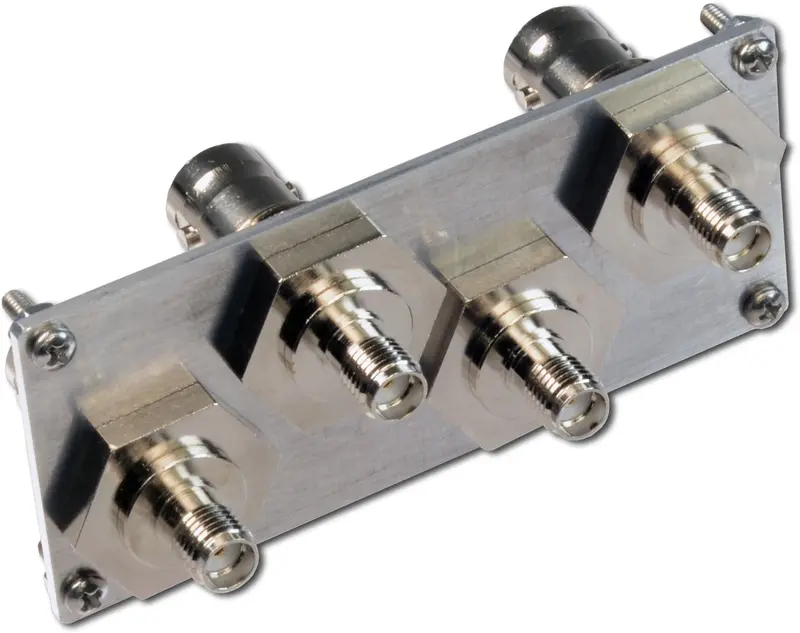 Filler Plate, With 4 Sma/Bnc Bulkhead Adapters And Mounting Hardware 2