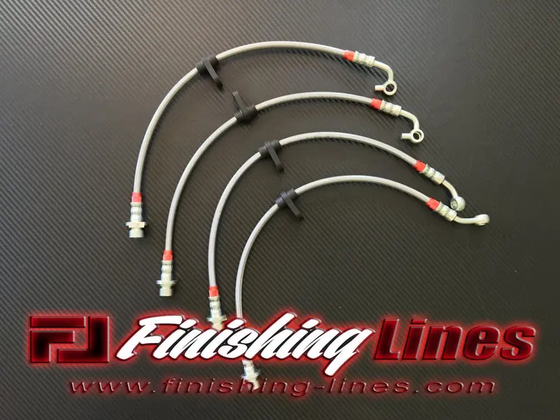 Finishing Lines 96-00 Ek Civic Caliper Hose Set - Rear Drum - Non Abs 1