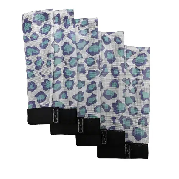 Fly Free Products Standard Fly Boots- Teal/Purple Cheetah 1