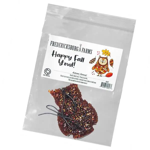 Fredericksburg Farms Autumn Harvest Owl Air Freshener- Seasonal 1