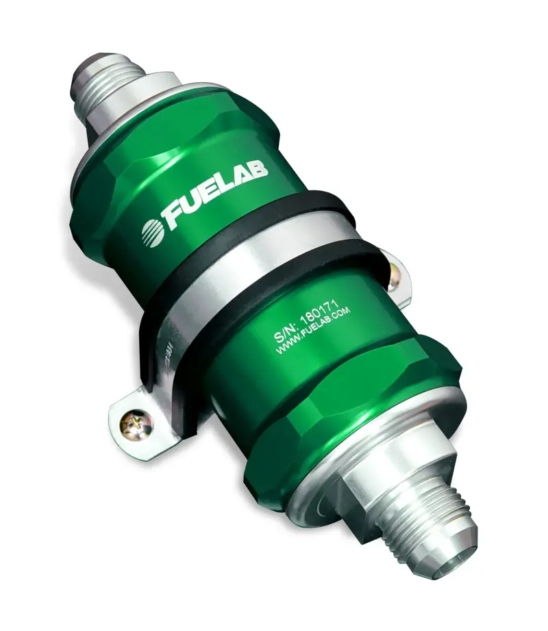 Fuelab 818 In-Line Fuel Filter Standard -8An In/Out 40 Micron Stainless 6