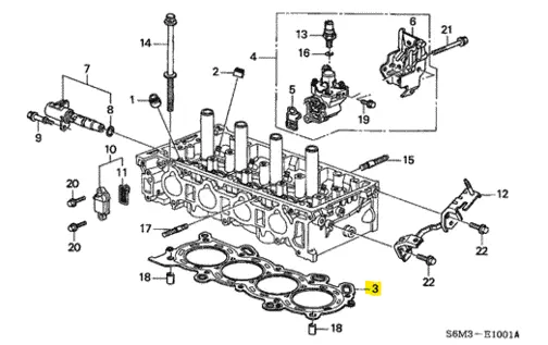 Gasket, Cylinder Head - Acura (12251-Prb-A01) 1