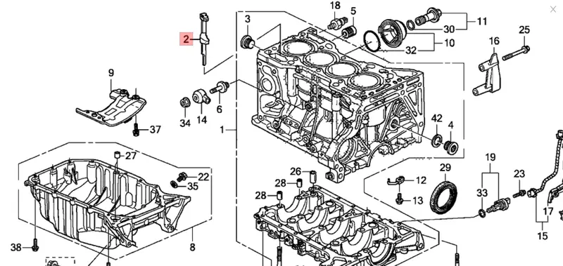 Genuine Honda 11103-R40-A01 Partition Plate 1