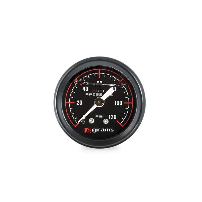 Grams Performance 0-120 Psi Fuel Pressure Gauge - Black Face 1